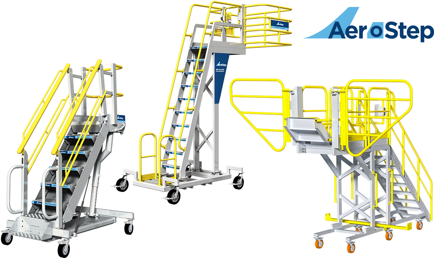 SafeRack Introduces AeroStep, Mobile Stair Units for Aviation and Aerospace